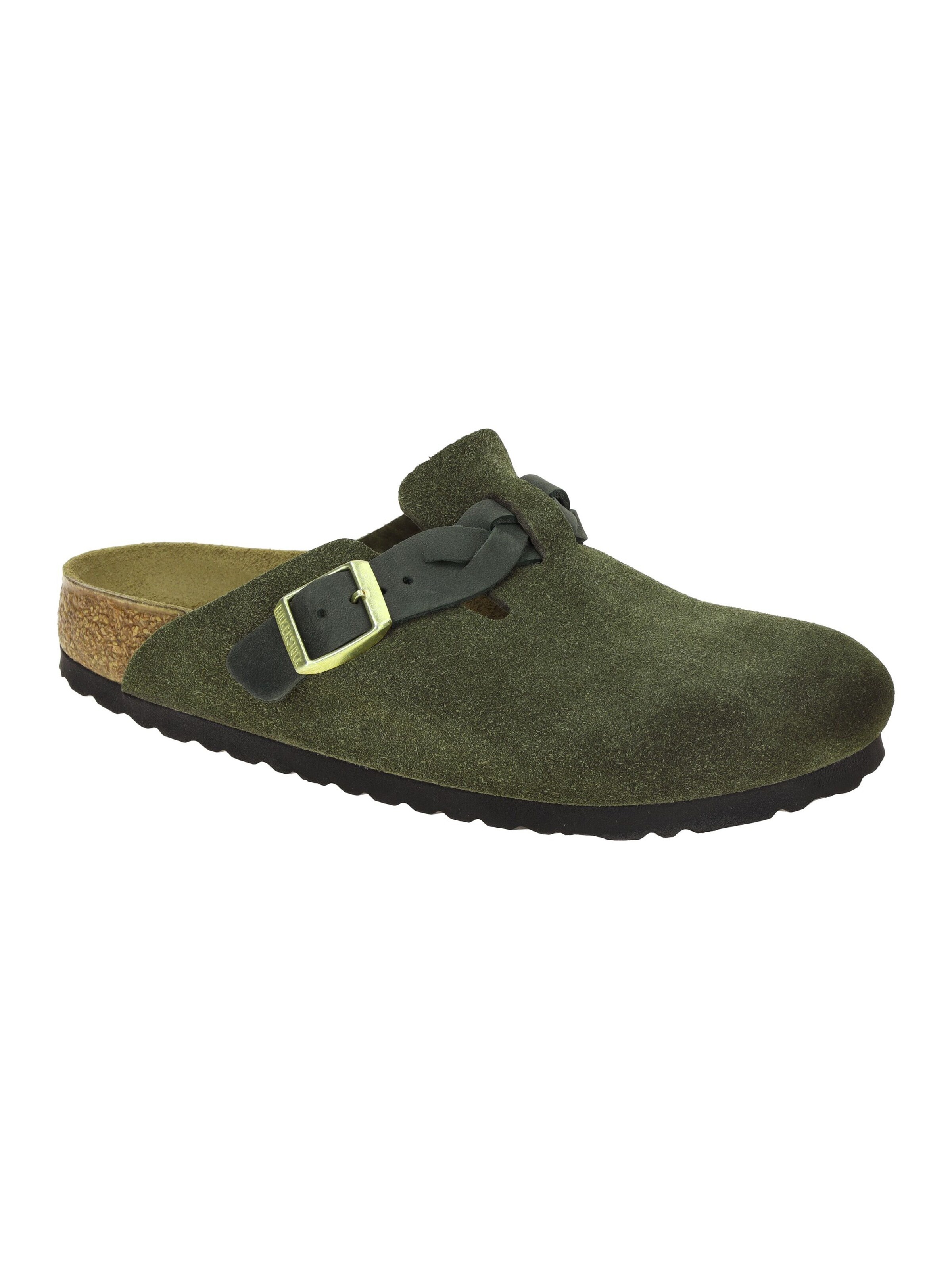 BIRKENSTOCK Mules 'Birkenstock Boston Braided Clogs Pantolette thyme grün SCHMAL 1030599' in 37 in Green, Item view