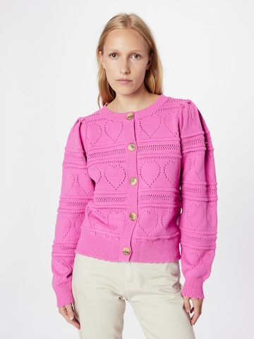 Fabienne Chapot Knit Cardigan 'Carry' in Pink: front