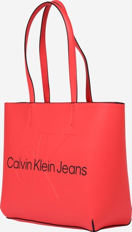 Calvin Klein Jeans Shopper táska - piros: elől