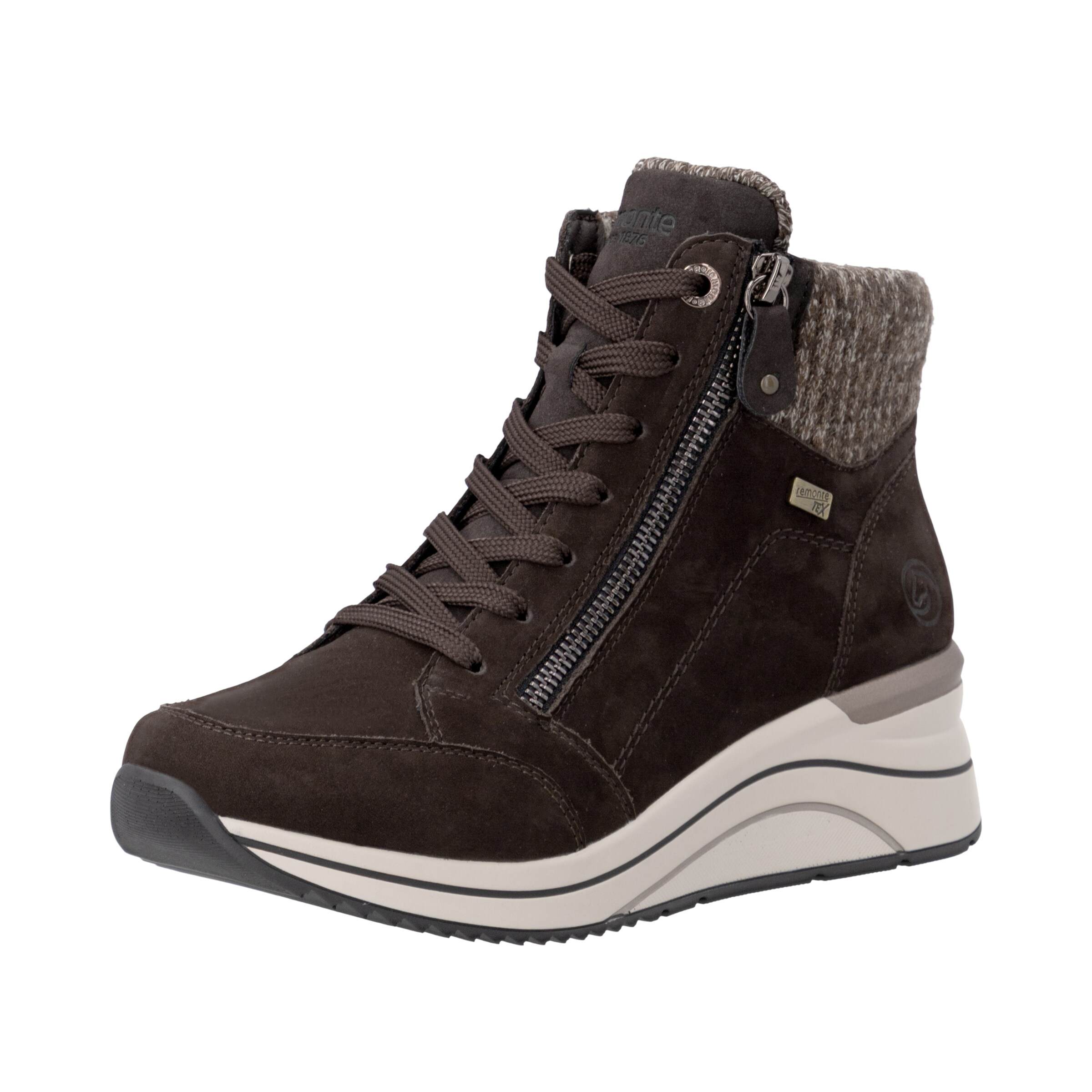 Bottines à lacets REMONTE en marron : devant