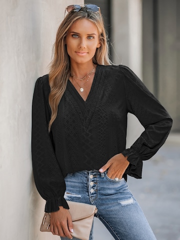 Cupshe Bluza 'In Focus Black Top' | črna barva