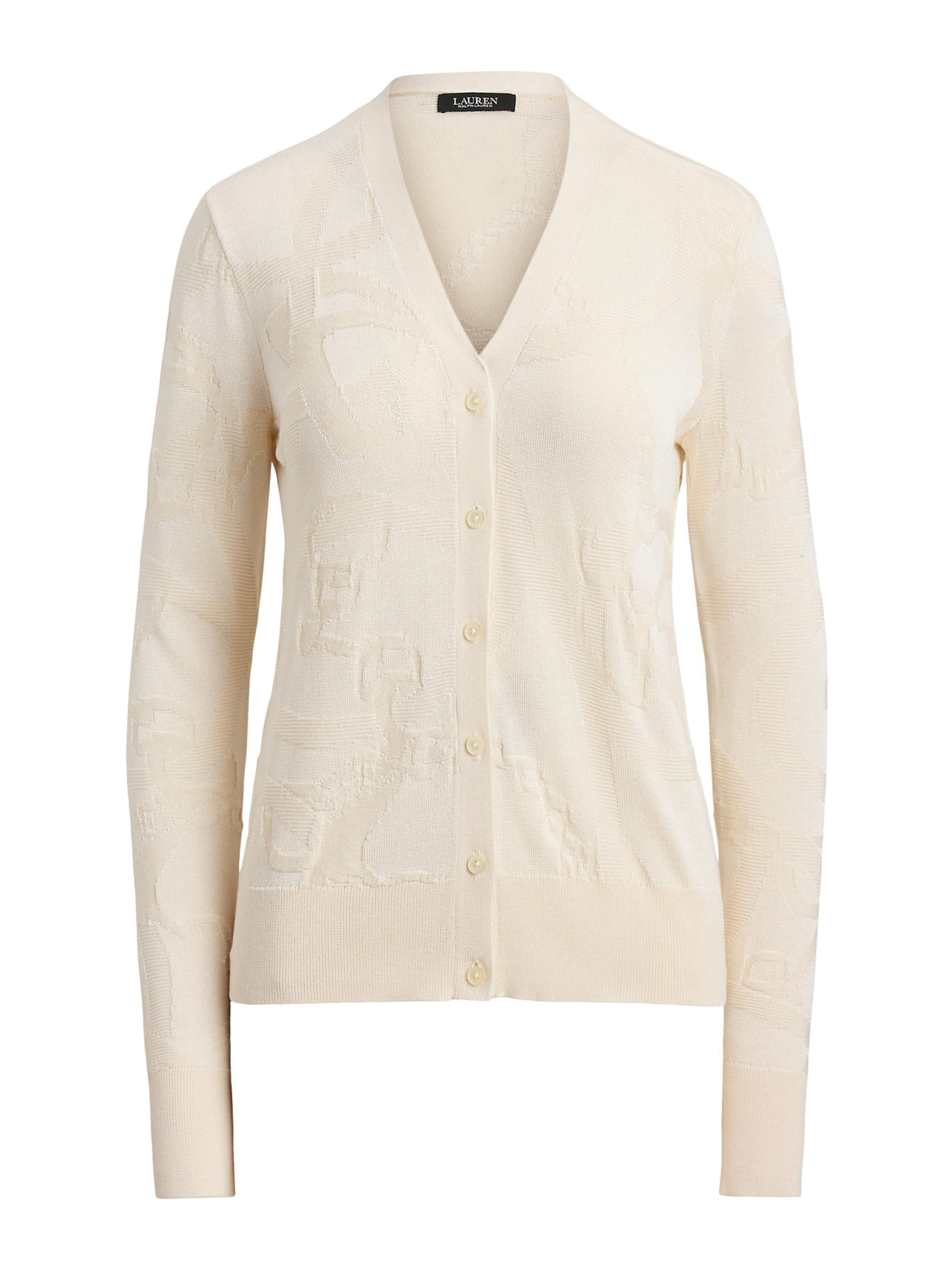 Lauren Ralph Lauren Cardigan en crème, Vue avec produit