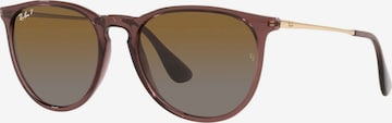 Lunettes de soleil 'Erika' Ray-Ban en marron : devant