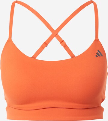 ADIDAS PERFORMANCE Bralette Sports bra 'Studio Light-Support Longline' in Orange: front