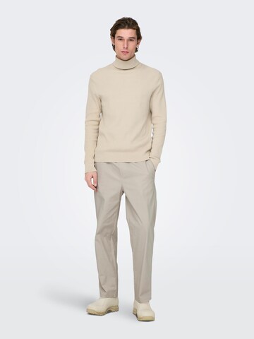 Only & Sons Loose fit Trousers 'Sinus' in Grey