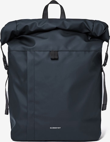 SANDQVIST Backpack 'KONRAD' in Blue: front