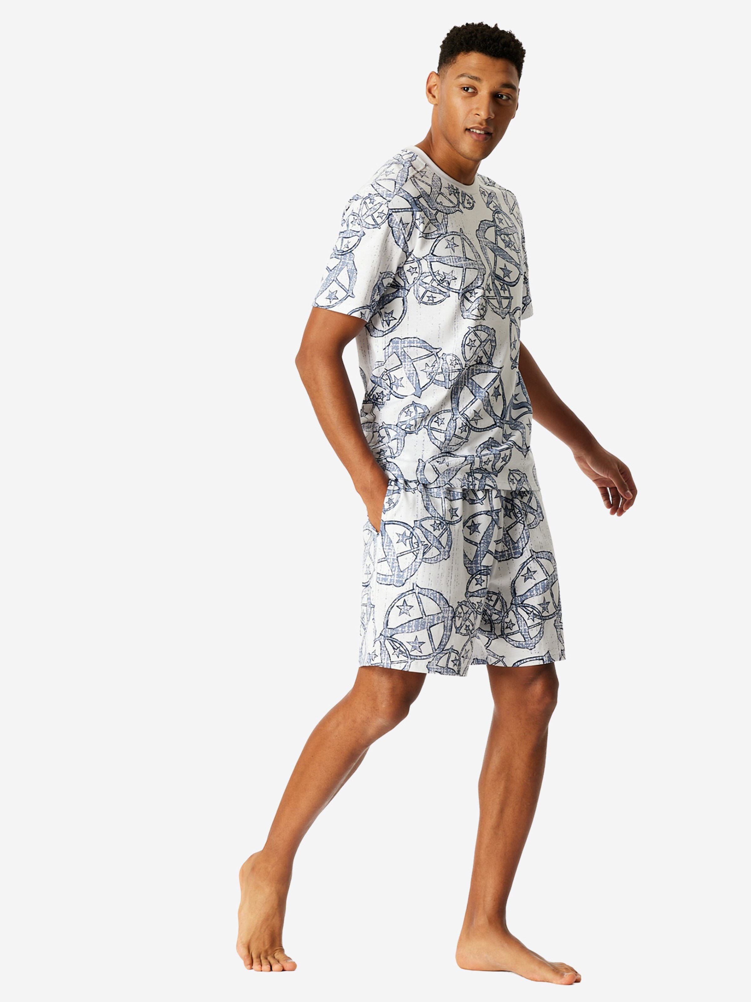 SCHIESSER Shirt ' SCHIESSER 150 YEARS ' in Blauw