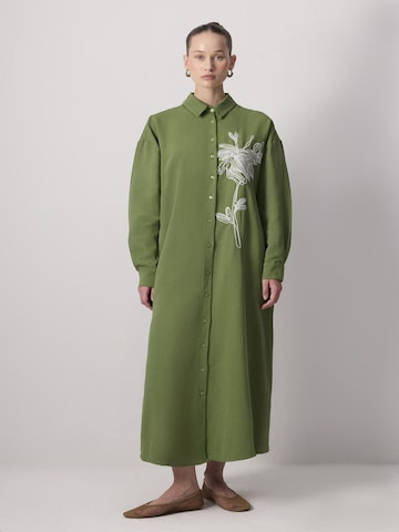 Touche Prive Abendkleid in Grün: Vorderseite