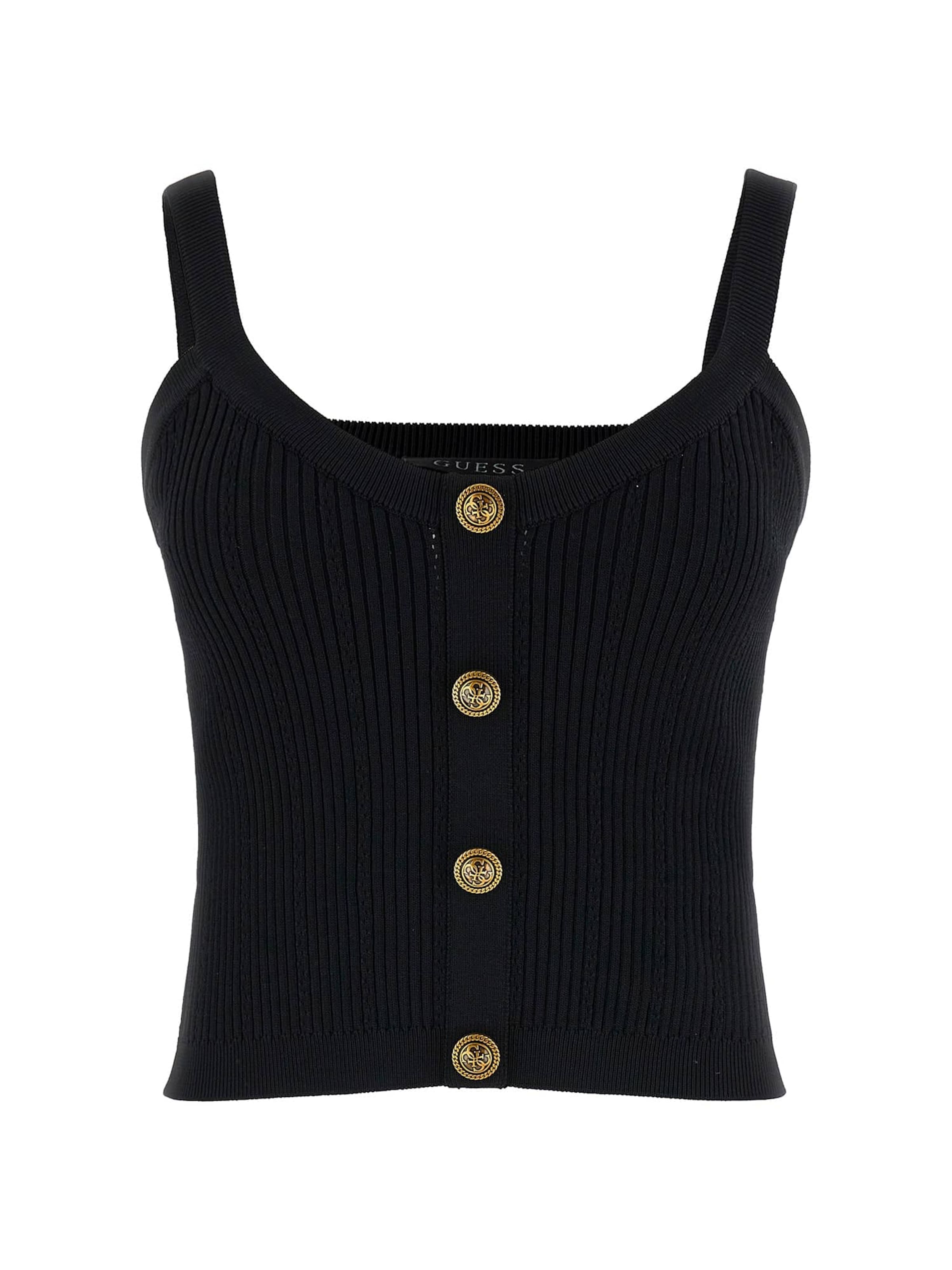 GUESS Knitted Top in Black: front