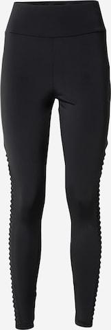 Urban Classics Skinny Leggings in Black: front