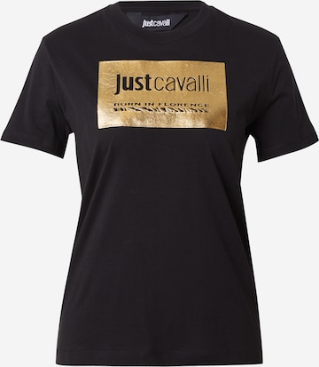 Just Cavalli Тениска в черно: отпред