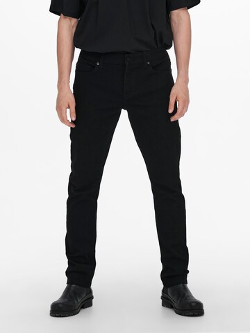 Coupe slim Jean 'Loom' Only & Sons en noir : devant