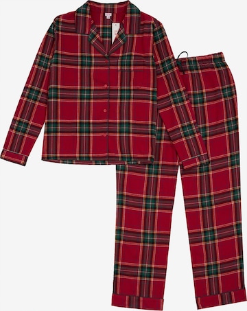 La V Pyjama in Rood: voorkant