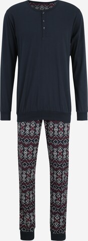 SCHIESSER Pyjama lang in Blauw: voorkant