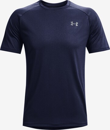 UNDER ARMOUR Functioneel shirt 'Tech 2.0 Novelty' in Blauw: voorkant