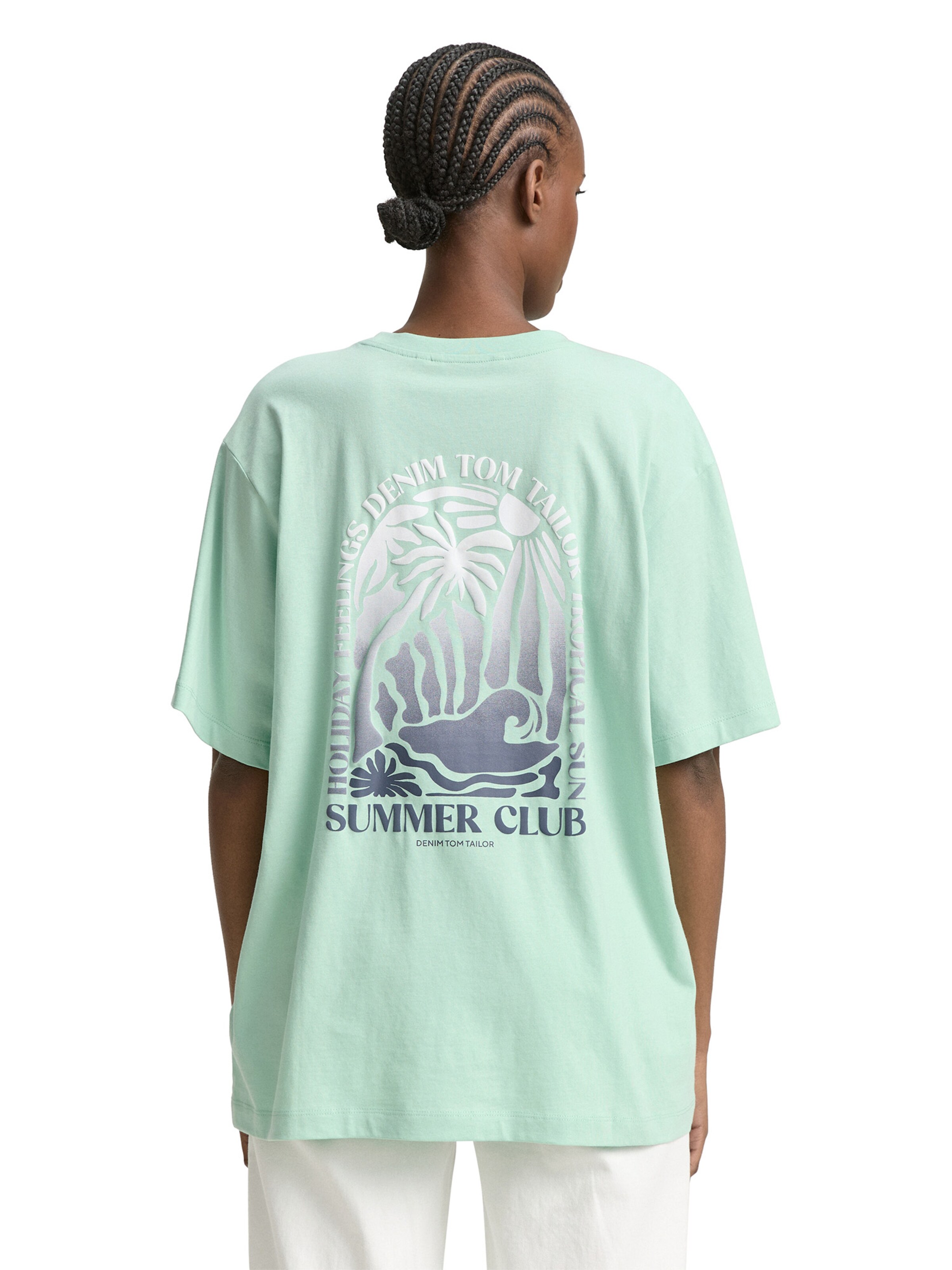 TOM TAILOR DENIM Póló - zöld: elől