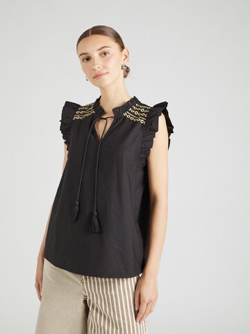 PULZ Jeans Blus 'CLAIRE' i svart: framsida