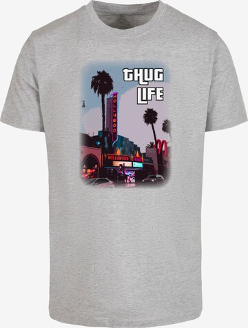 Merchcode Shirt 'Grand Thug Life' in Grijs: voorkant