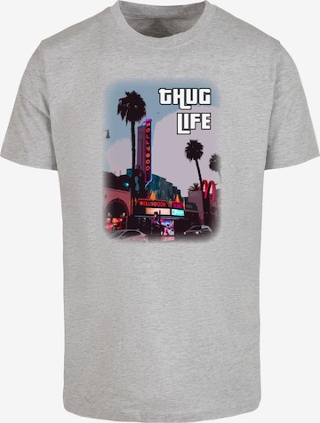 Merchcode Shirt 'Grand Thug Life' in Grijs: voorkant