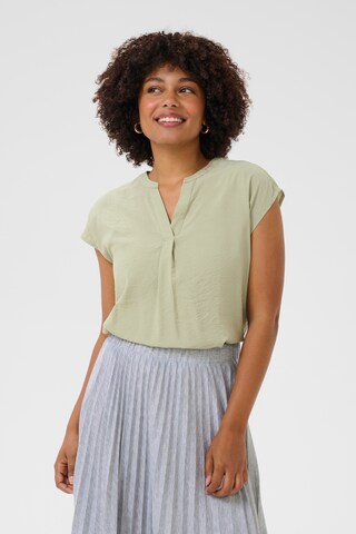 Cream - Blusa en verde: frente