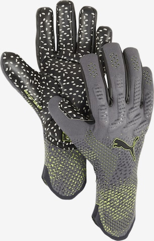 PUMA Athletic Gloves in Grey: front