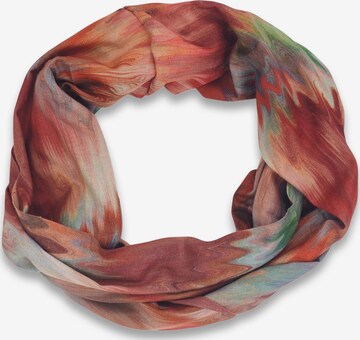 styleBREAKER Schal 'Loop Schal mit Aquarell Wellenmuster' in Rot: Vorderseite