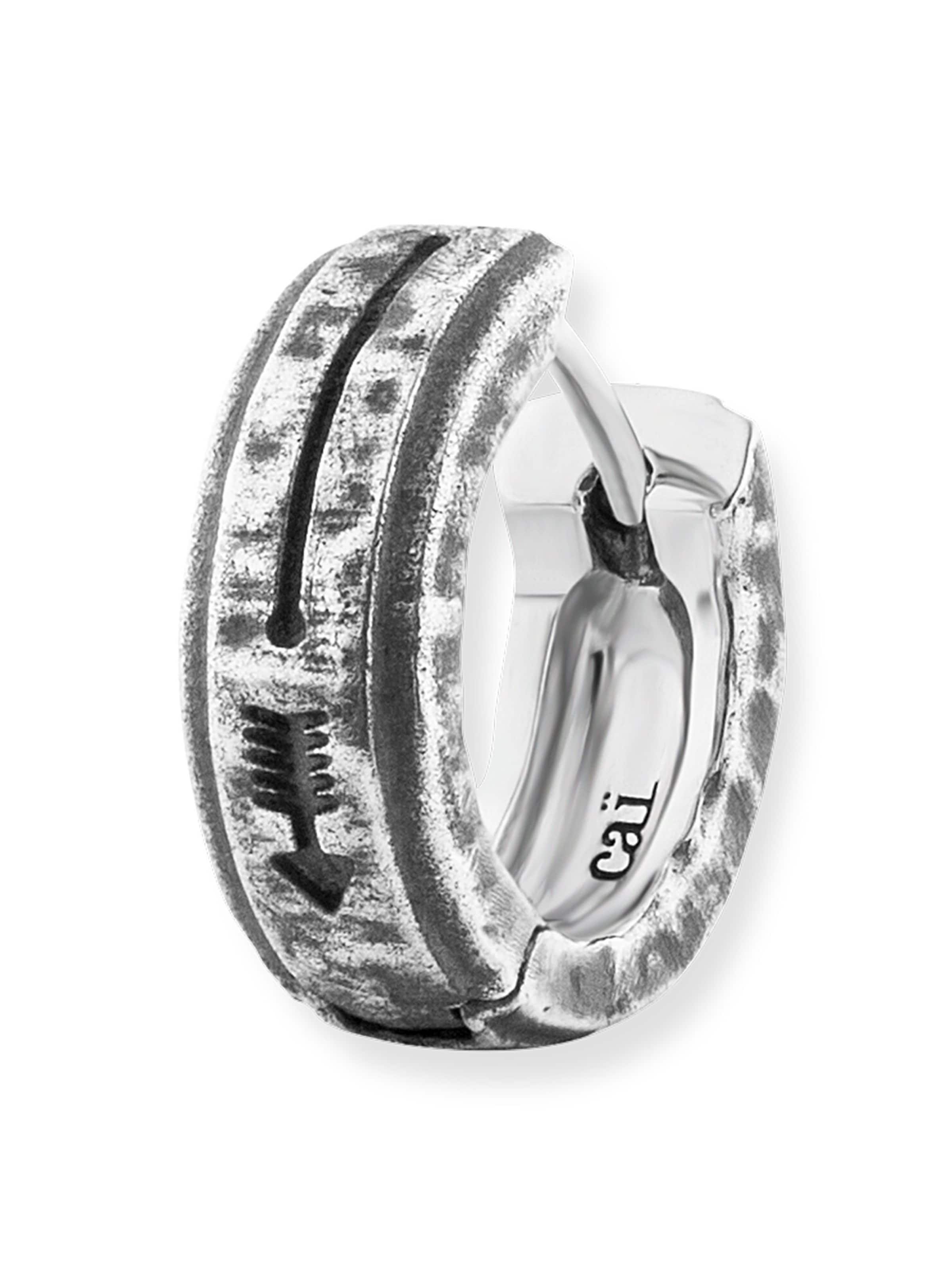 caï Ohrring in Silber: Vorderseite