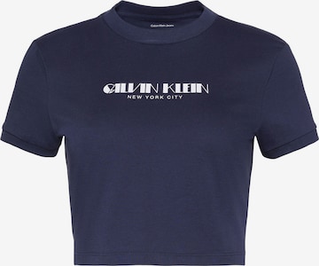 purpurinė Calvin Klein Jeans Marškinėliai: priekis