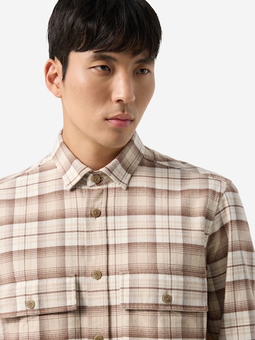 BOGNER Comfort fit Button Up Shirt 'Heiko' in Brown