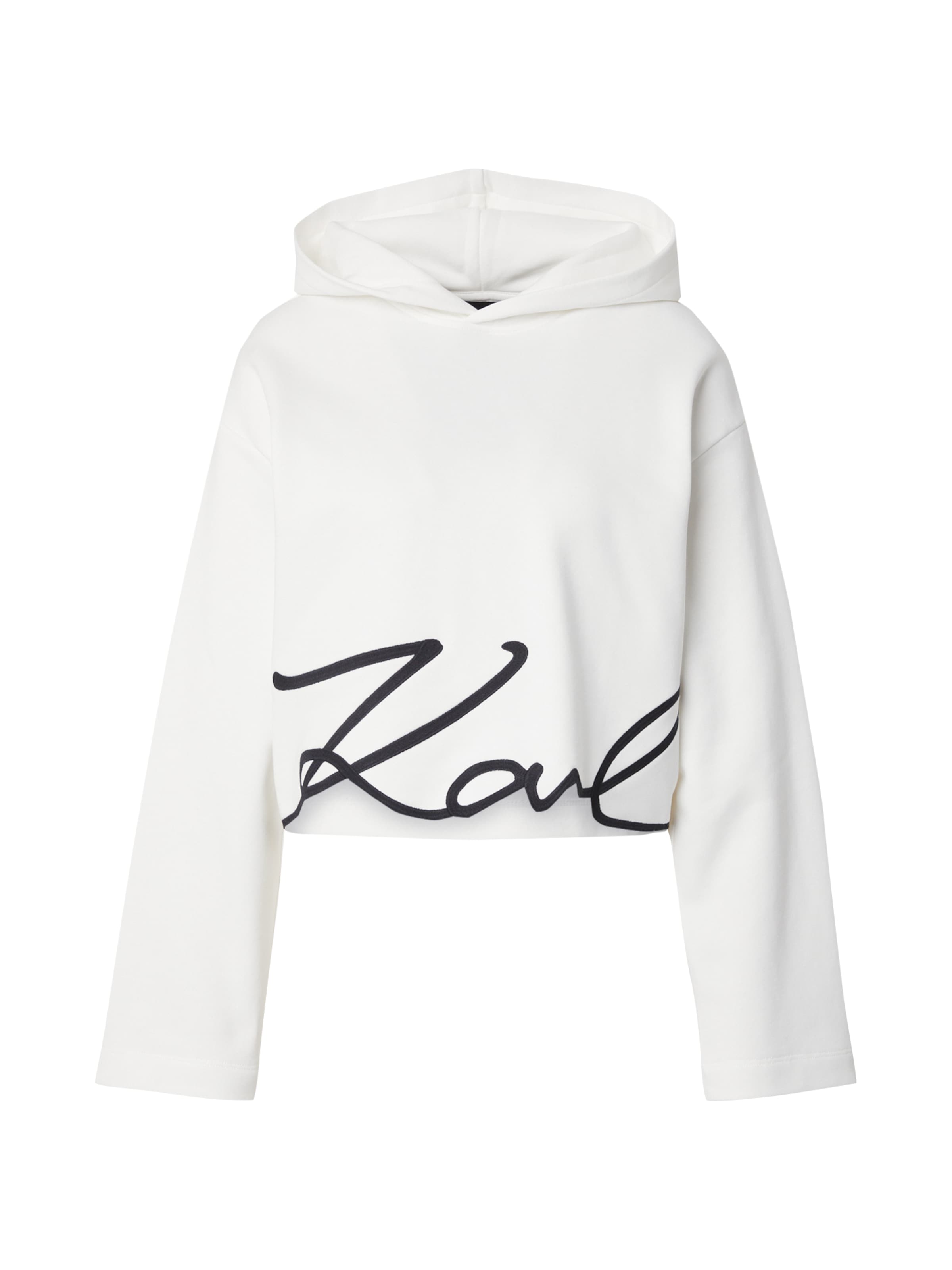 Sweat-shirt Karl Lagerfeld en blanc : devant