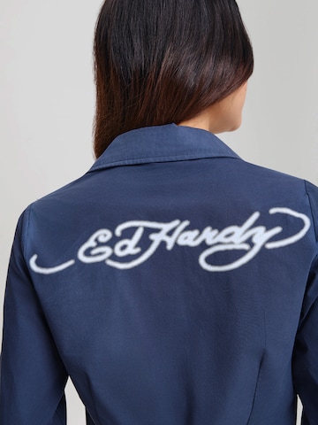 Camicia da donna di Ed Hardy in blu: dietro