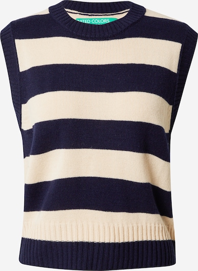 UNITED COLORS OF BENETTON Sweater in Beige / Navy, Item view
