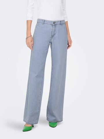 Wide Leg Jean 'Kane' ONLY en bleu : devant