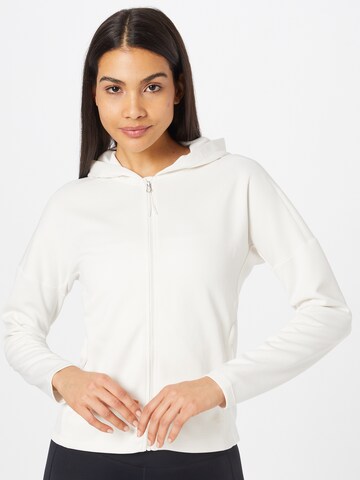 THE NORTH FACE - Sudadera con cremallera deportiva en blanco: frente