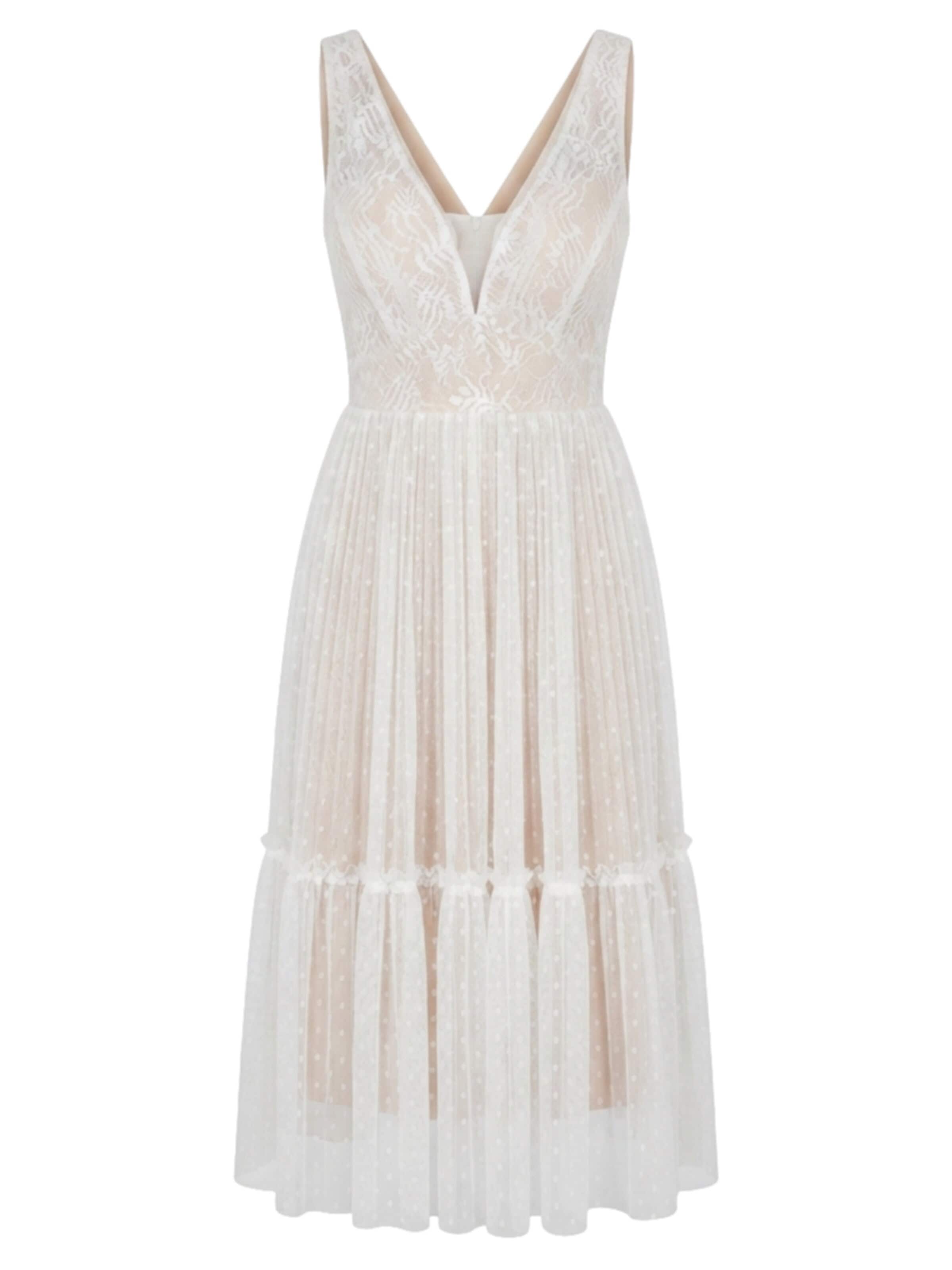 Ombre Dress in White: front
