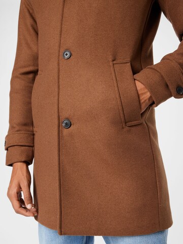 JACK & JONES Between-Seasons Coat 'Melton' in Brown