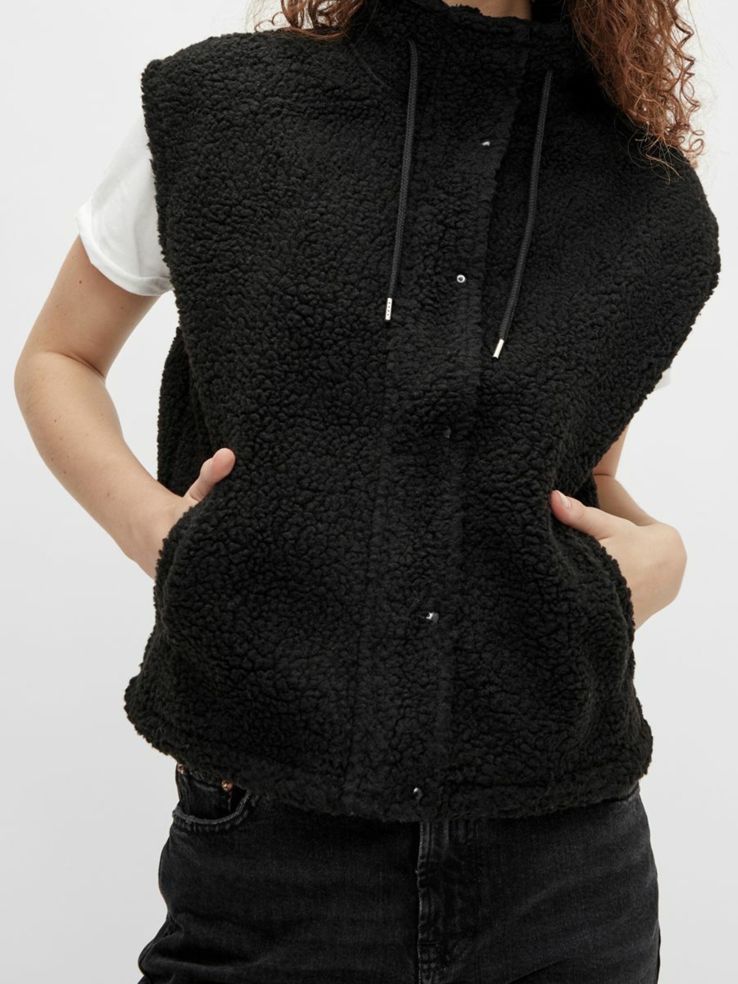 Frauen Jacken PIECES Weste in Schwarz - OB80866 Frauen Jacken PIECES Weste in Schwarz - OB80866