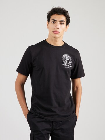 REPLAY Shirt in Black: front