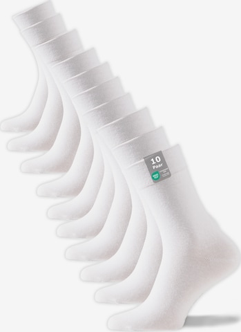 Cotton Prime Socks in White: front