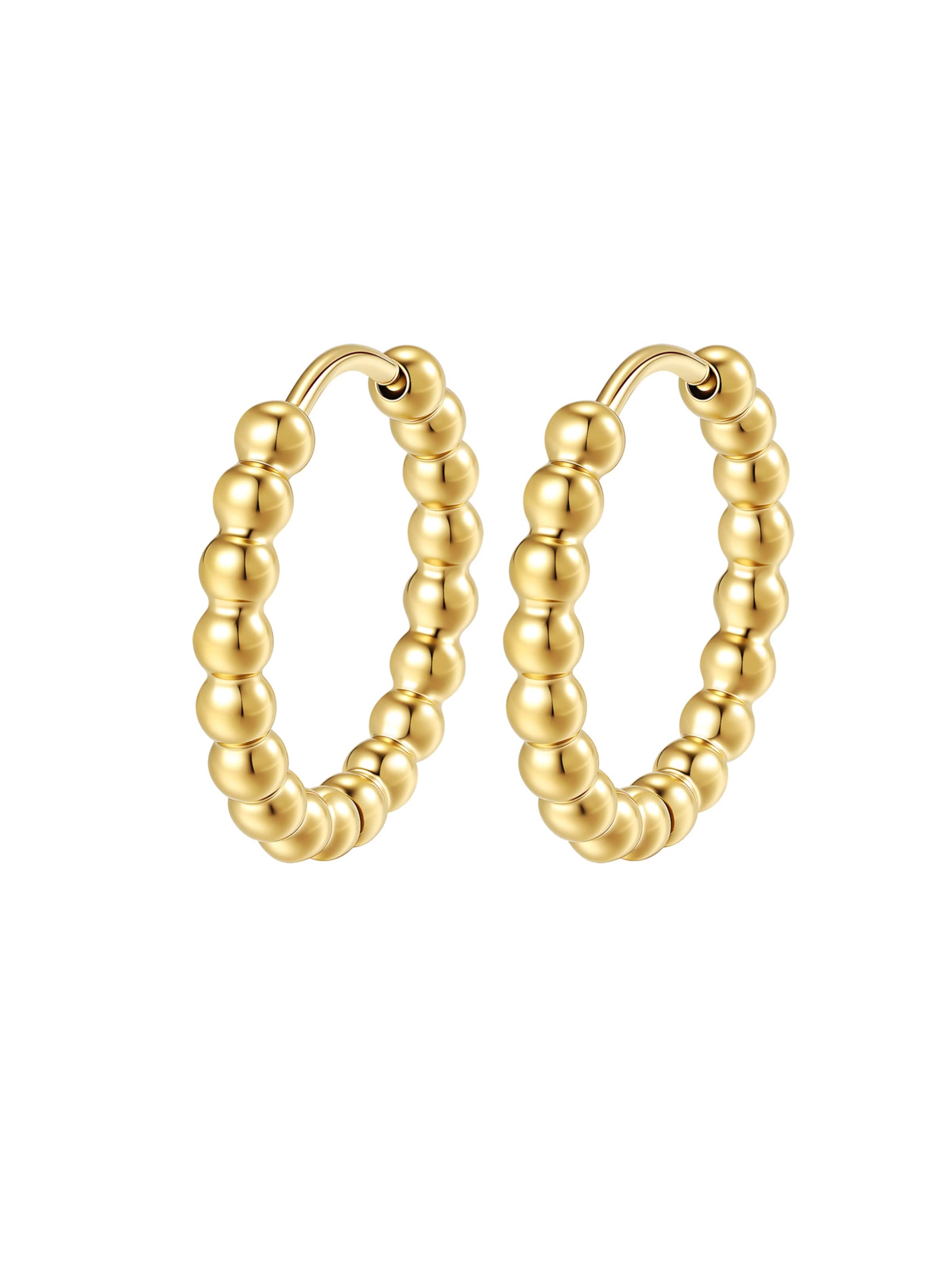 Hey Happiness Ohrringe in Gold: Vorderseite