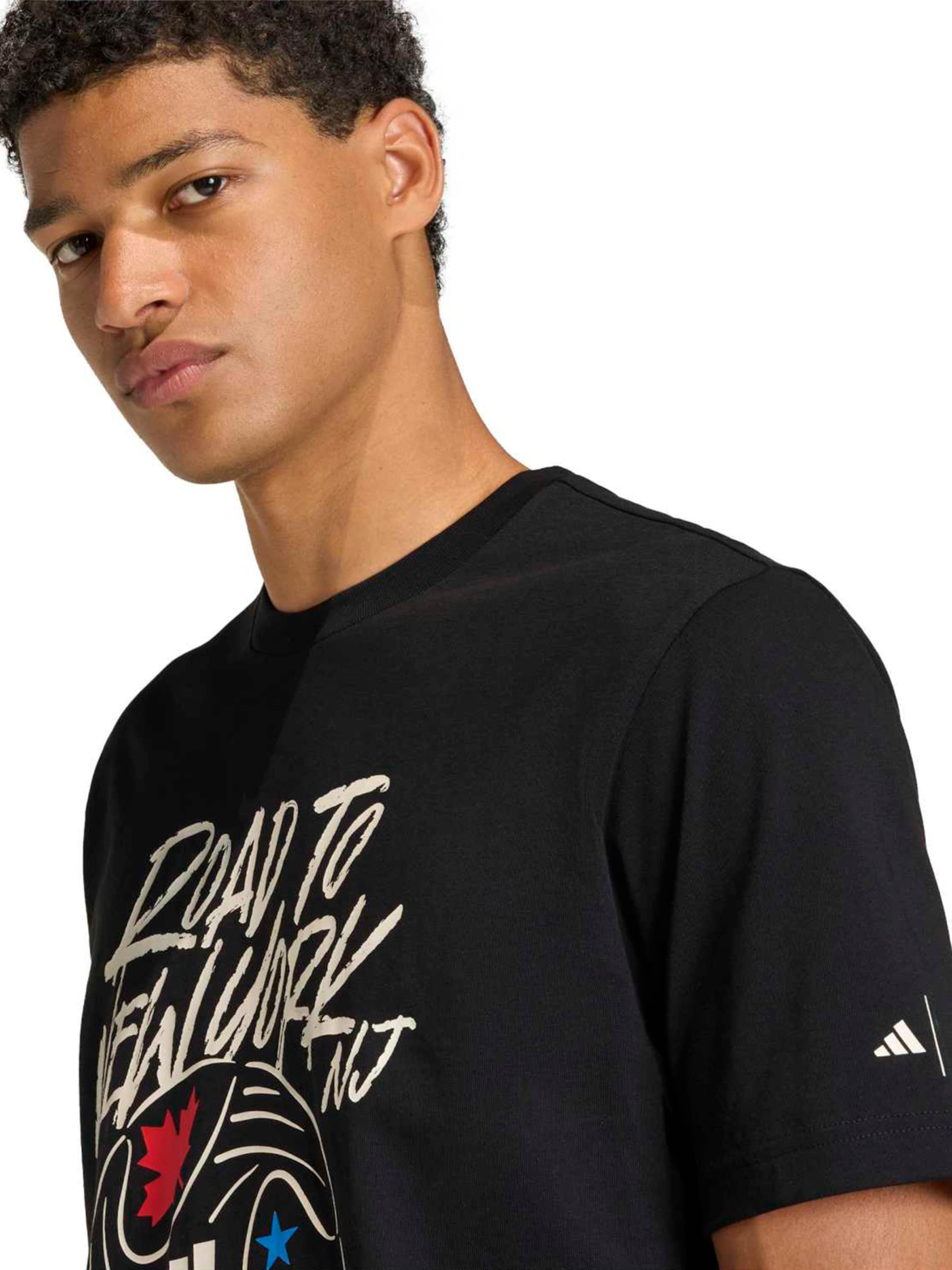 juoda ADIDAS SPORTSWEAR Sportiniai marškinėliai 'WC BALL'