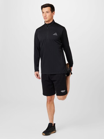 ADIDAS PERFORMANCE Λειτουργικό μπλουζάκι 'Train Essentials Seasonal Long' σε μαύρο