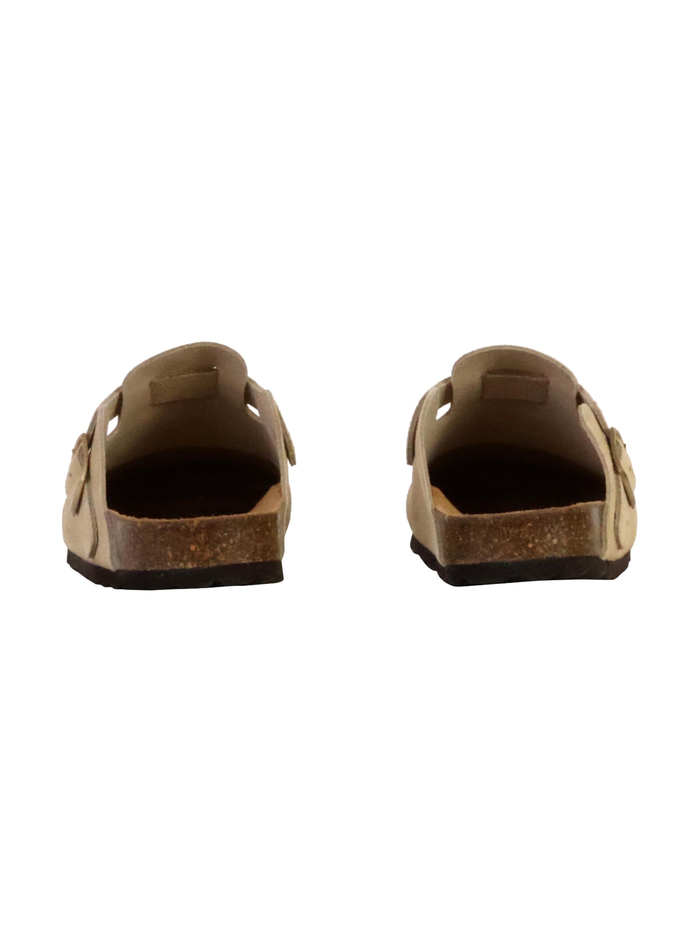 The Divine Factory Muiltjes 'Boreal-Lederpantoletten' in Beige