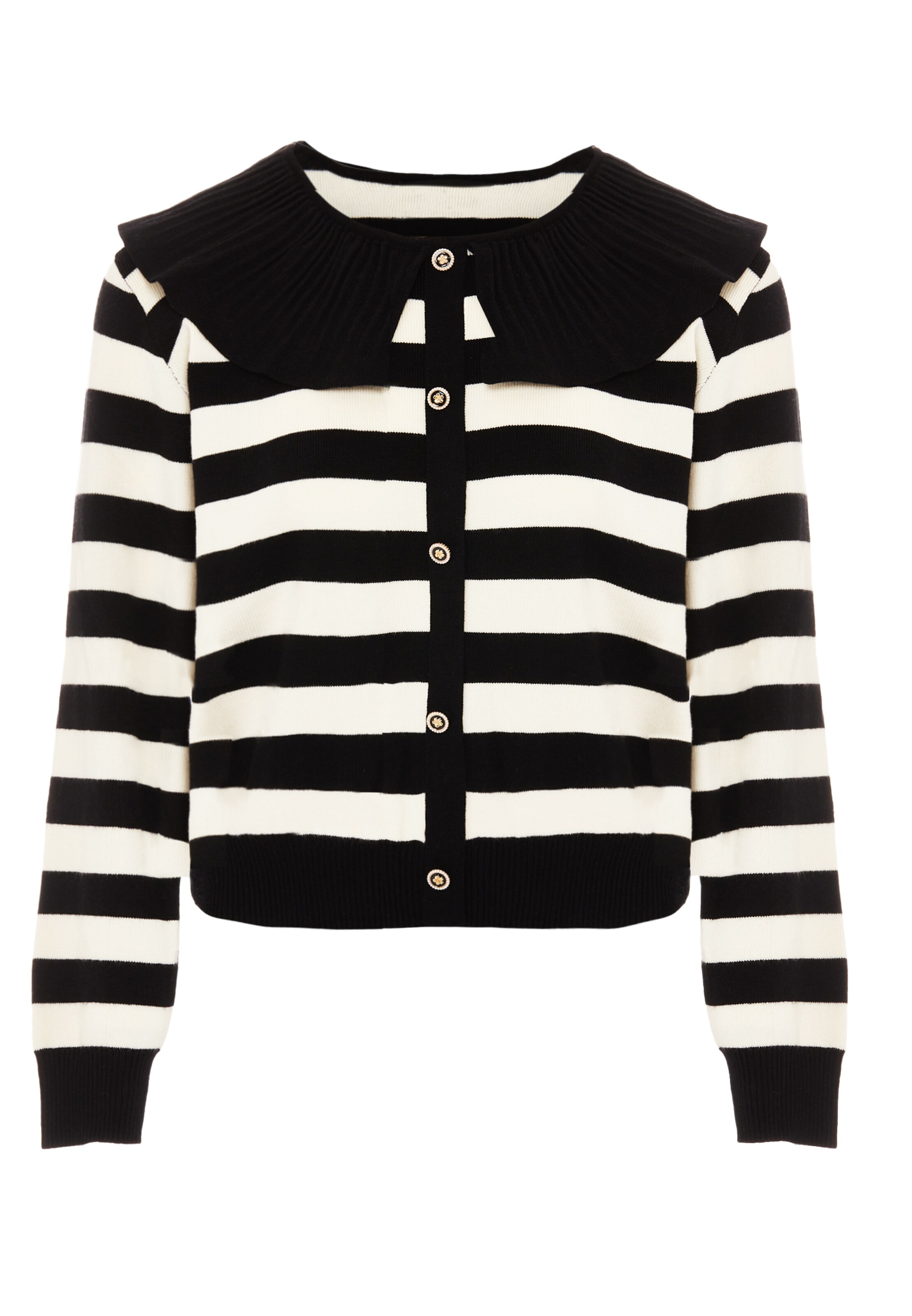 NAEMI Strickjacke in Schwarz: Vorderseite