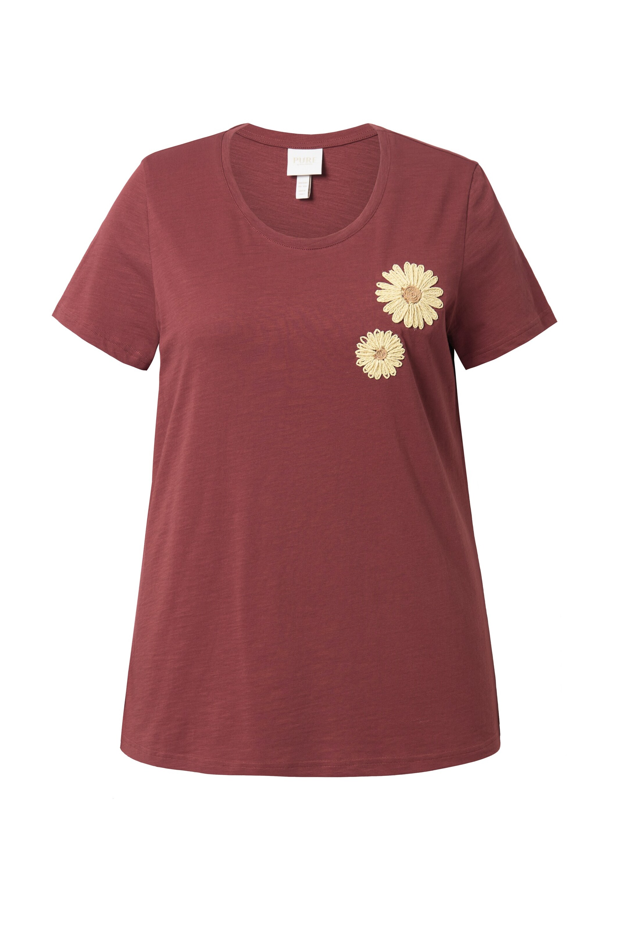 T-shirt Ulla Popken en marron : devant