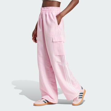 ADIDAS ORIGINALS Loose fit Cargo Pants 'Adicolor' in Pink: front