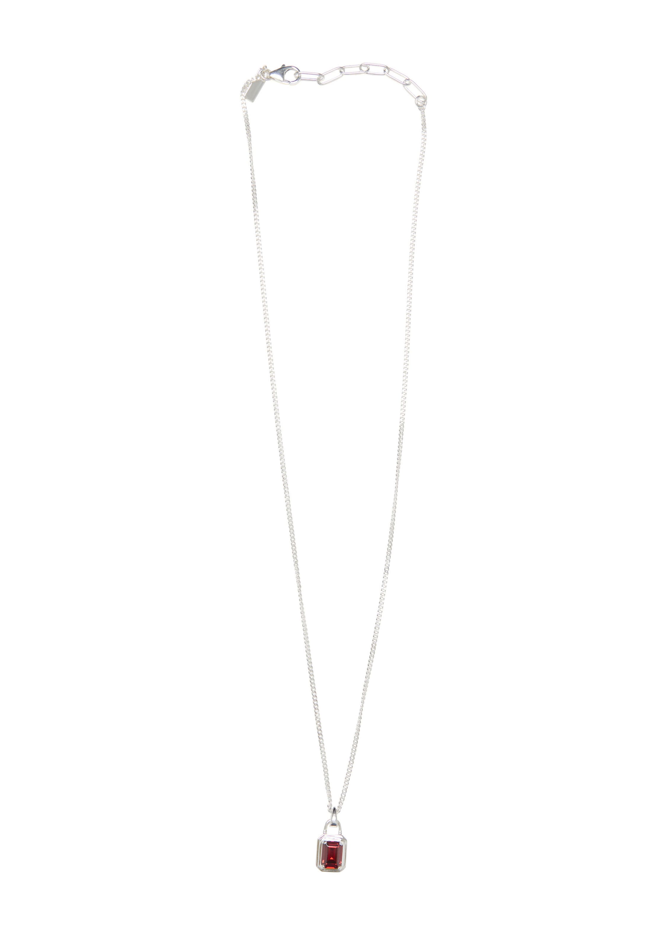 Commen Lines Necklace in Silver: front