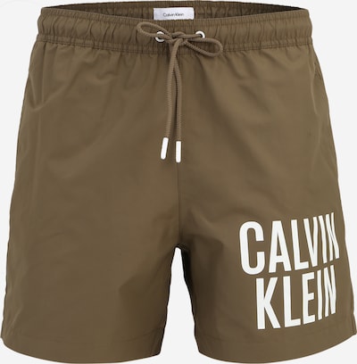 Pantaloncini da bagno 'Intense Power' Calvin Klein Swimwear di colore oliva / bianco, Visualizzazione prodotti