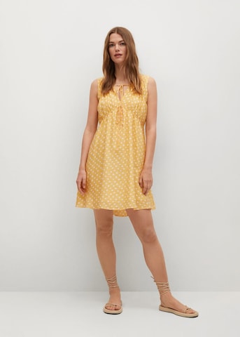 MANGO Letní šaty 'Mina' – žlutá