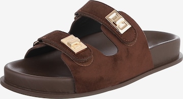 Ital-Design Mules in Brown: front